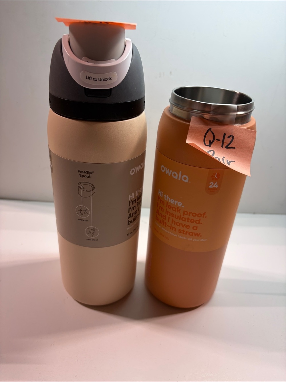 NEW Owala 32 oz FreeSip Water Bottle with Straw - Set of 2